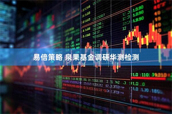 易倍策略 泉果基金调研华测检测
